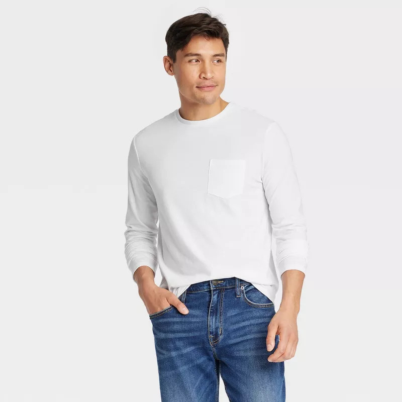 Men's Standard Fit Long Sleeve T-Shirt - Goodfellow & Co™ | Target