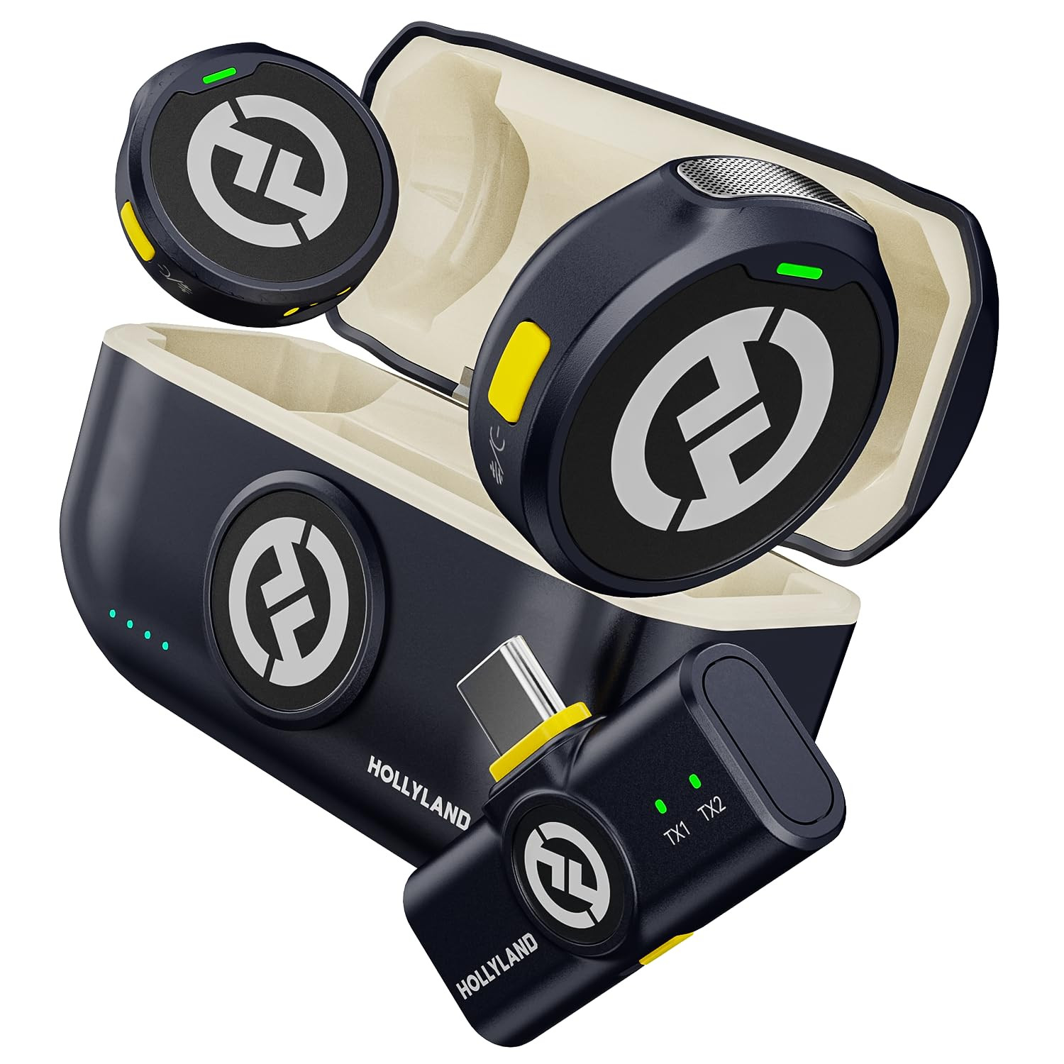 Hollyland Lark M2 Wireless Lavalier Mikrofon USB C für Android Handy iPhone 15, 48kHz/24 bit Hi-... | Amazon (DE)