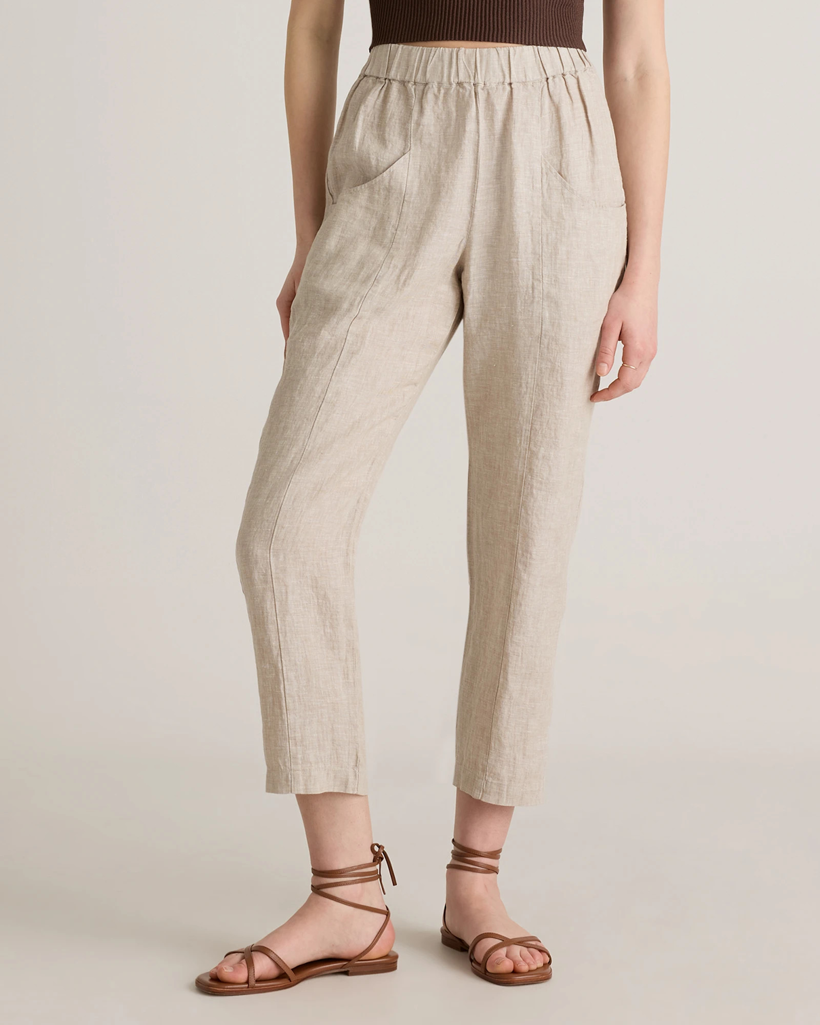 100% European Linen Tapered Ankle Pants | Quince