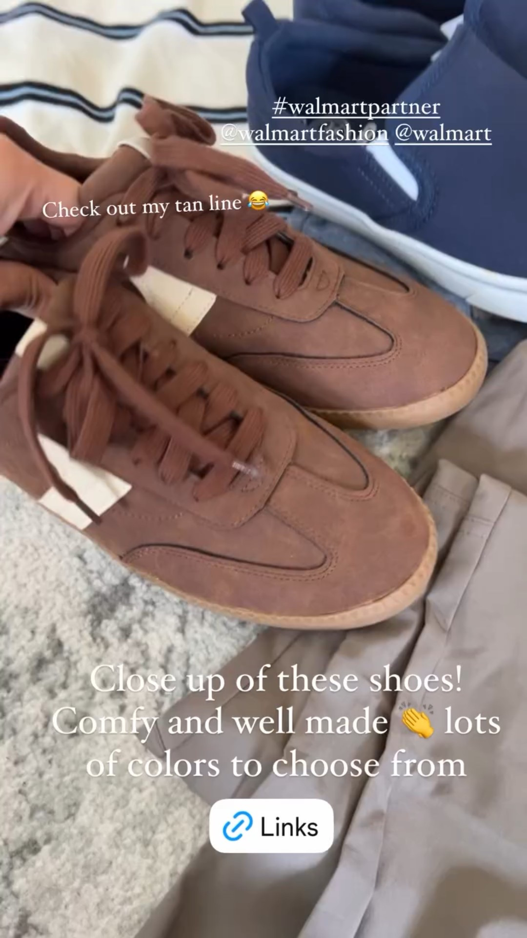 Close up of these shoes! Comfy and well made 👏 lots of colors to choose from #walmartpartner @walmartfashion @walmart  Check out my tan line 😂

#LTKFindsUnder50 #LTKKids