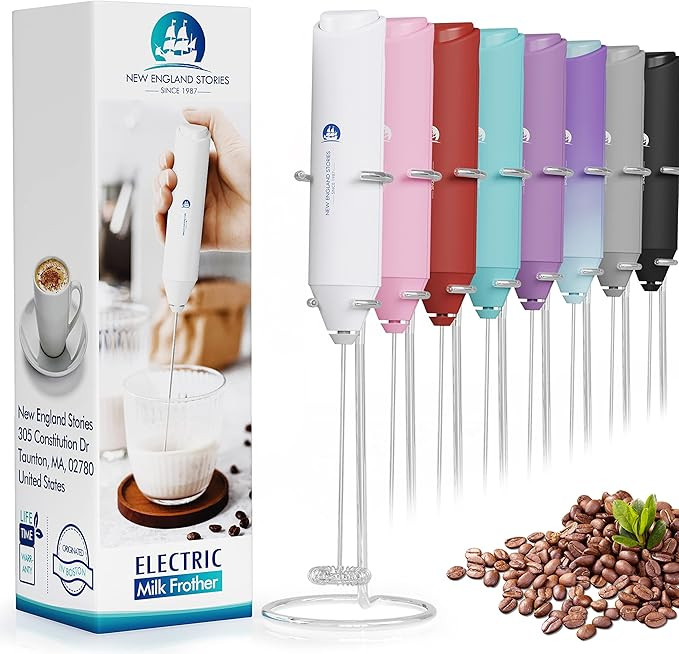 Powerful Milk Frother Handheld Foam Maker, Mini Whisk Drink Mixer for Coffee, Cappuccino, Latte, ... | Amazon (US)