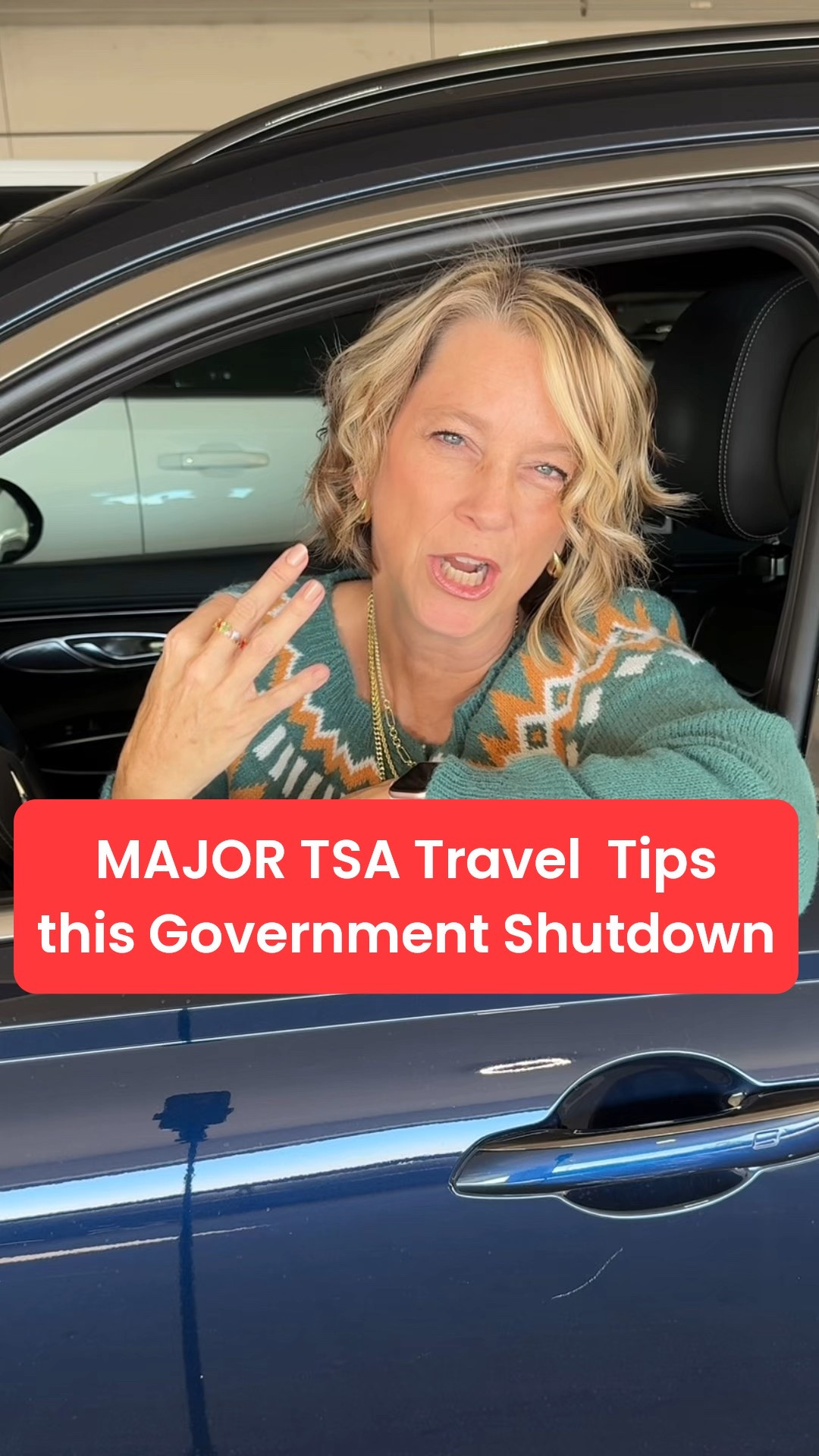 3 tips if the TSA officers do not show up to your airport because of the Government Shutdown 💙
Tip number 1: arrive 3 hours before the airline will let you into the
airplane. Tip 2 takes some explaining. Since low staffing of TSA officers
many airports are having to combine security into one or two spots.
Here is what you do in large airports: Look at a map of that airport 
where you are getting picked up at or where you need to depart from.
Airports have apps with a map too. See if you can walk to or ride a train to meet your pick up
person at the less popular terminal or get dropped off at the less
crowded terminal. For example in  IAH most passengers are going
to E because United is the big airline in Houston. In Atlanta the more
crowded area is the South terminal because Delta is king there.
Dallas would be American. Tip 3: find the train above or underground
that will allow you to walk or ride to the less crowded spot or get
dropped off and go through that less crowded TSA line and then
ride or walk to the terminal your plane will be at. As a pilot's wife I
share tips here and on YouTube every week.
@amazon #founditonamazon #over40fashion travel outfit, gold necklaces 

#LTKTravel #LTKOver40