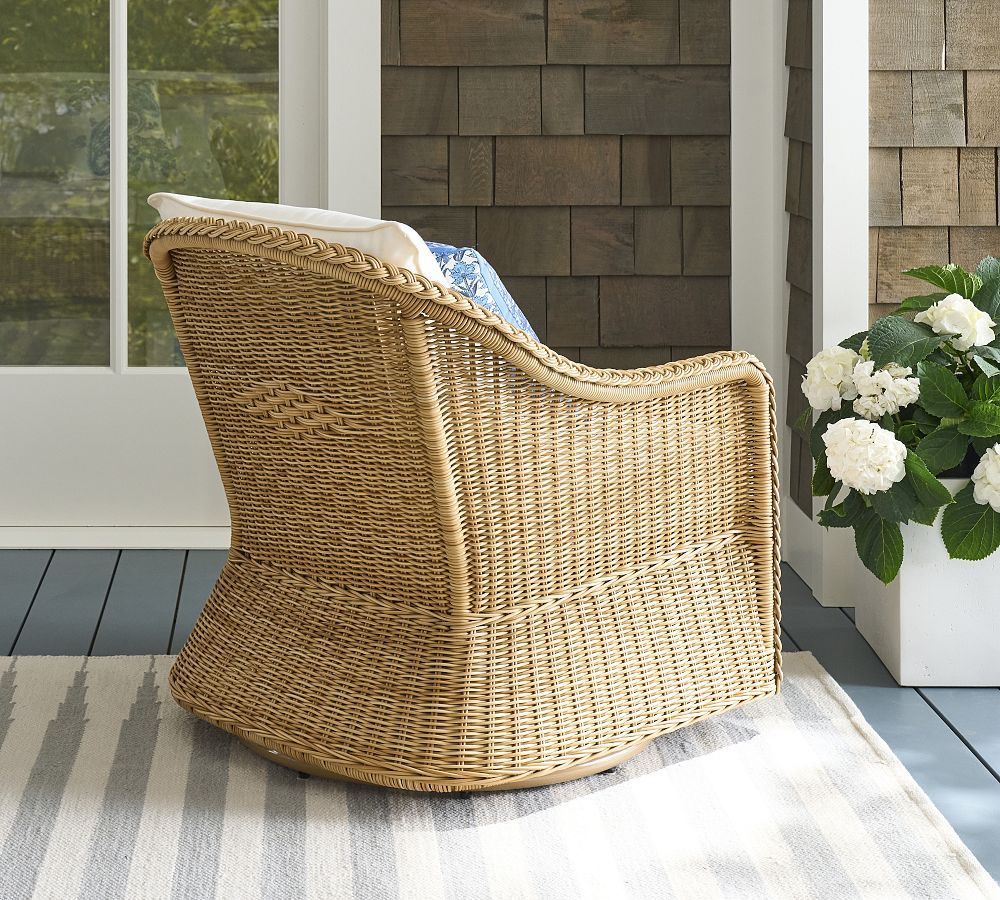 Westport All-Weather Wicker Swivel Lounge Chair | Pottery Barn (US)