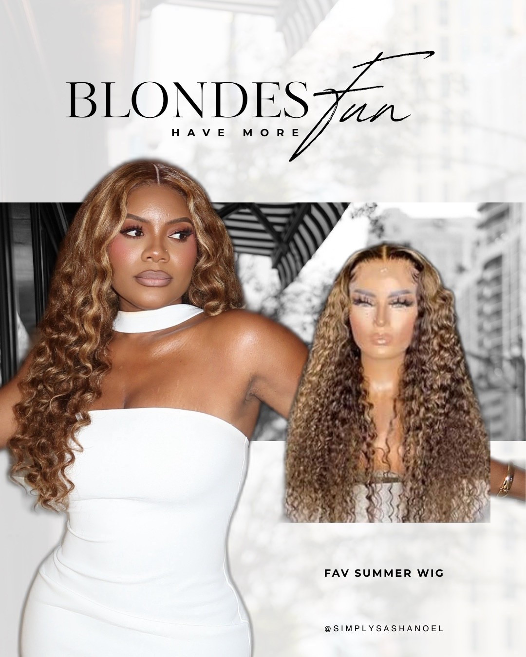 Hair, curly hair, wig, blonde hair 

#LTKBeauty #LTKStyleTip