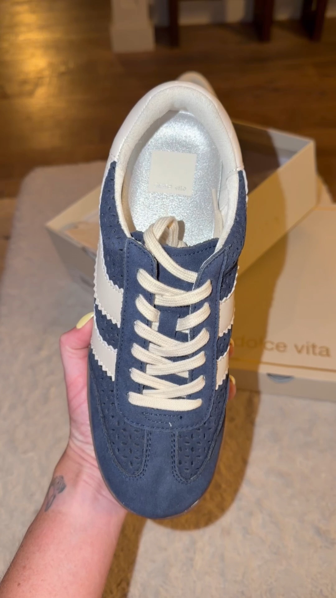 New navy blue and white sneakers from dolce vita are part of the #Nsale
Nordstrom sale shoes 
New items for fall and soccer mom sideline shoes