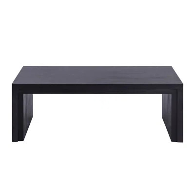 Painted Black Traditional Solid Hand-Made Rectangle Coffee Table | Wayfair North America