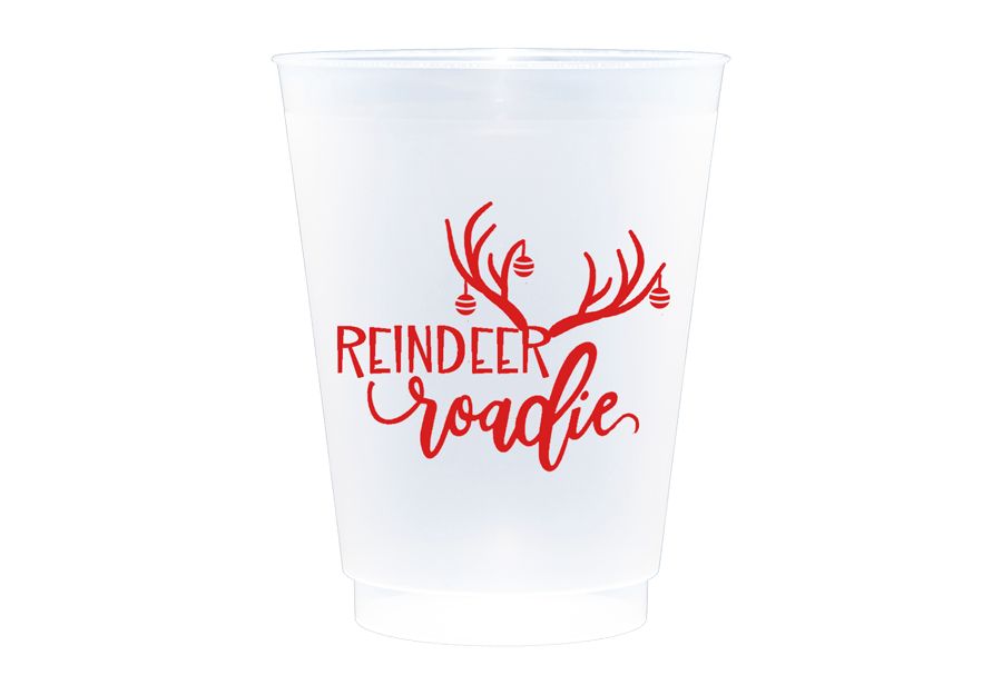 Christmas Shatterproof Cups 10 Pack Sleeve {Reindeer Roadie} | Two Funny Girls