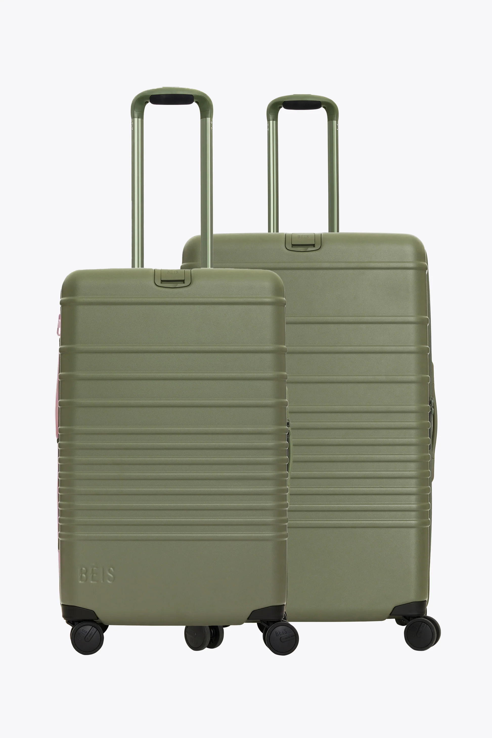 BÉIS 'The Check-In Starter Set' in Olive - 26" Medium & 29" Large Check in 2 Piece Luggage Set | BEIS