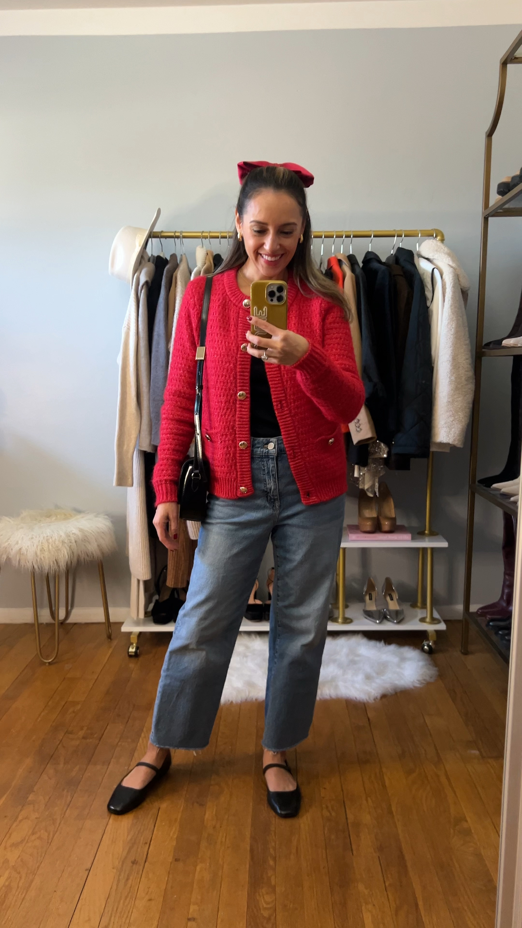 12 DAYS OF HOLIDAY OUTFITS ✨Day 6 of 12 

Who doesn’t love a little holiday red ❤️ my casual outfit is perfect for a girls holiday brunch with no-frills. 

Red sweater jacket is on sale $35! 

#LTKfindsunder50 #LTKHoliday #LTKsalealert