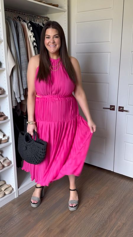 This stunning plisse dress is only $34 and comes in orange and beautiful black and white print too! Soft, stretchy and can easily be styled more dressy or more casual. 

Follow me @curvestocontour for more midsize Size 14 outfits on @shop.LtK

wedding guests dress, vacation style, resort wear, midsize fashion, midsize style, summer style, summer fashion, maxi dress, spring fashion, summer dress

#LTKVideo #LTKmidsize #LTKfindsunder50