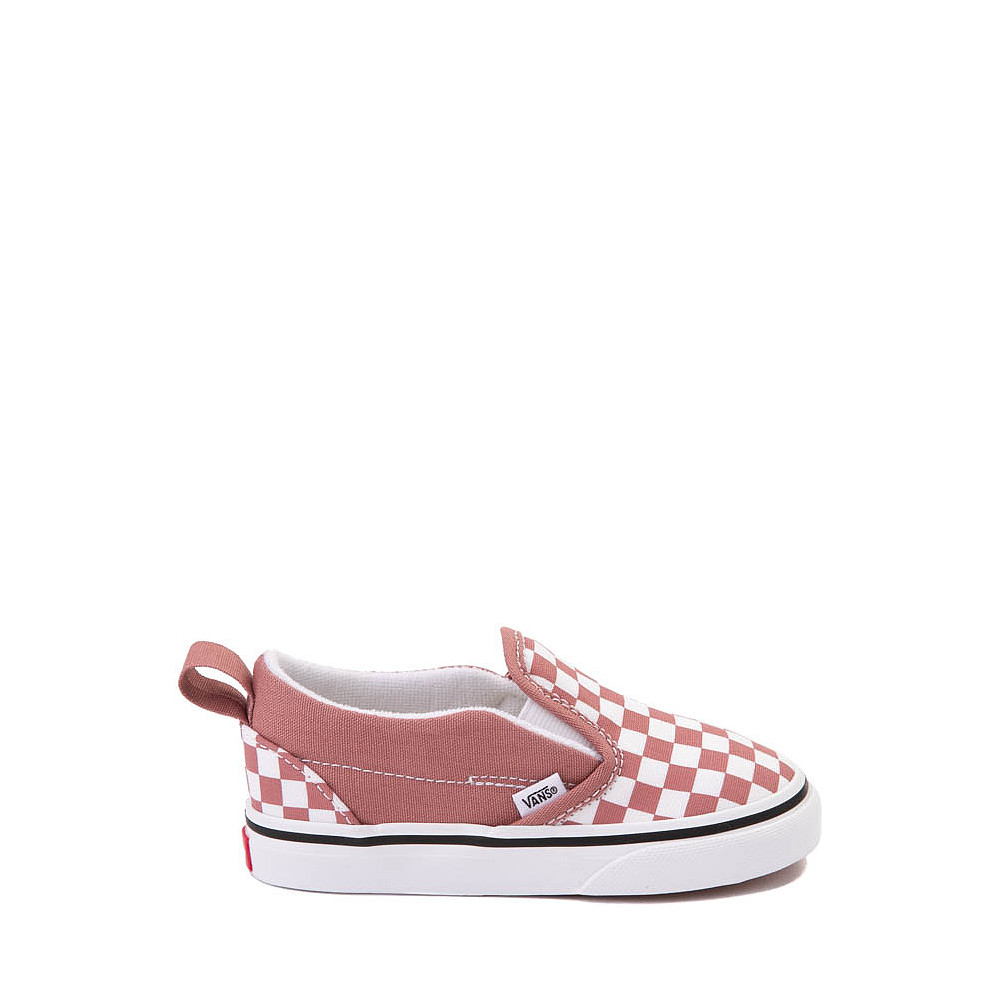 Vans Slip-On Checkerboard Skate Shoe - Baby / Toddler - Withered Rose | Journeys