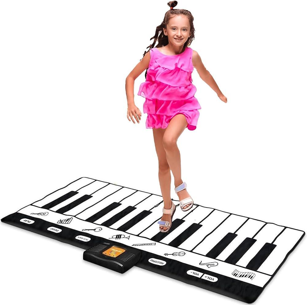 Play22 Keyboard Playmat 71" - 24 Keys Piano Play Mat - Piano Mat has Record, Playback, Demo, Play... | Amazon (US)
