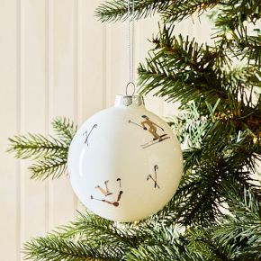Glass Ski Ball Ornament | West Elm (US)