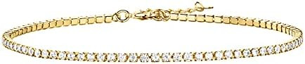 PAVOI 14K Gold Plated Tennis Anklets for Women | Tennis Ankle Bracelet for Women | Amazon (US)