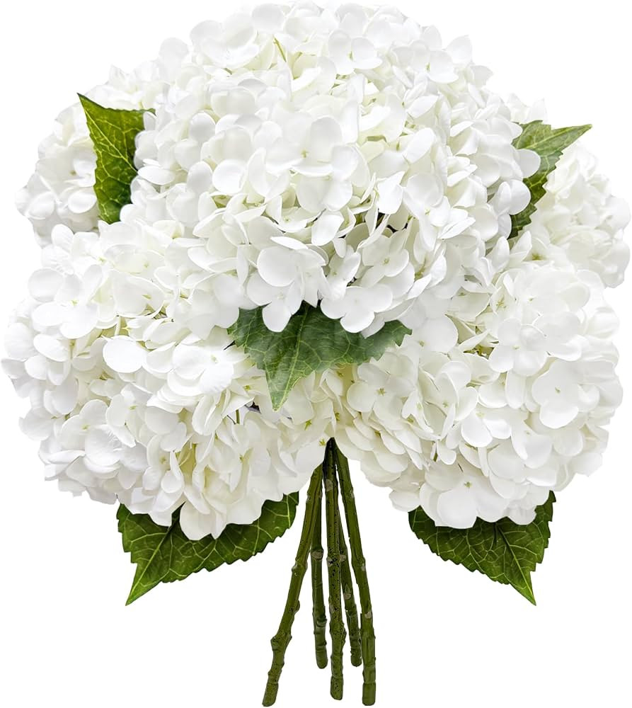 Real Touch Hydrangeas, Full Latex Petals, for Home DIY Floral Arrangements Wedding Outdoor Decor | Amazon (US)