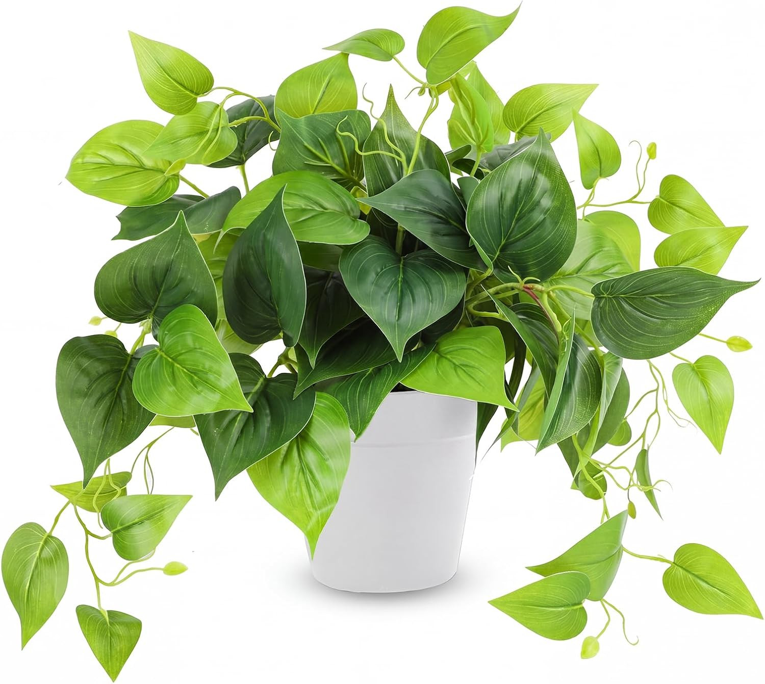 CEWOR Artificial Plants Fake Pothos with Plastic Pot Artificial Potted Plant for Home Office Bedroom Indoor Outdoor Decor 1 Pack | Amazon (US)