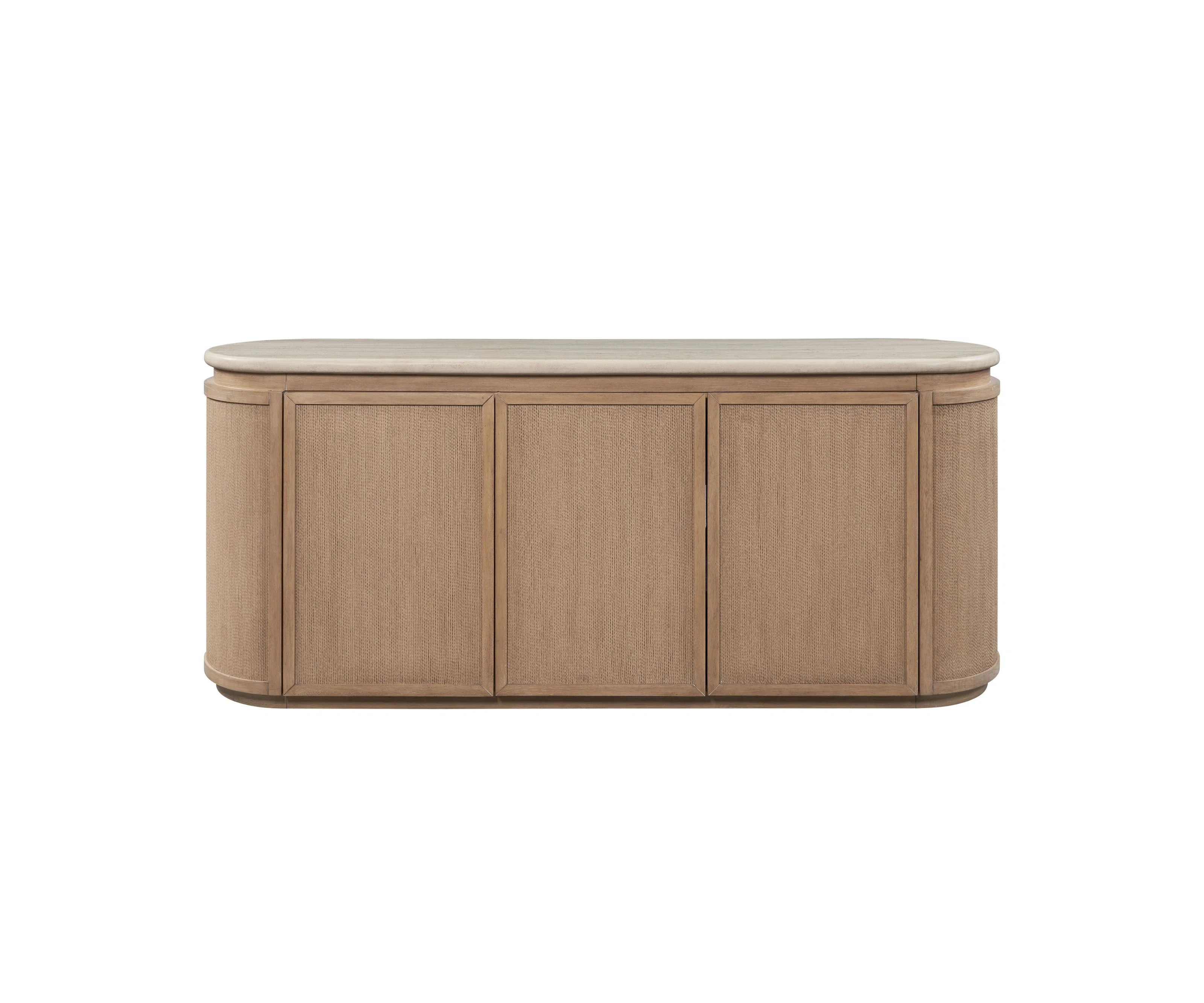Molewski 5-Door Stone and Rope Server, Toffee | Wayfair North America