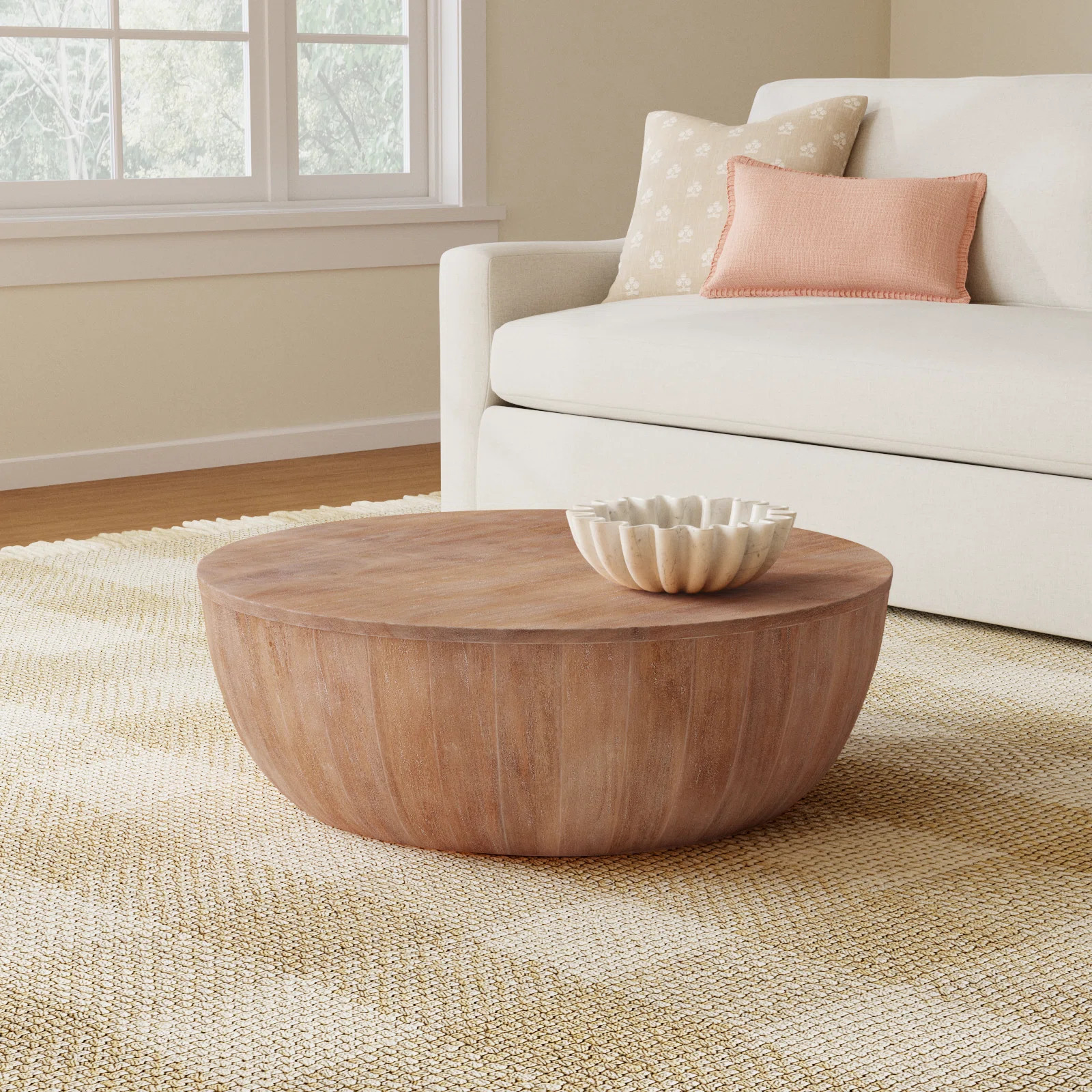 Teasdale Solid Wood Single Drum Coffee Table | Wayfair North America