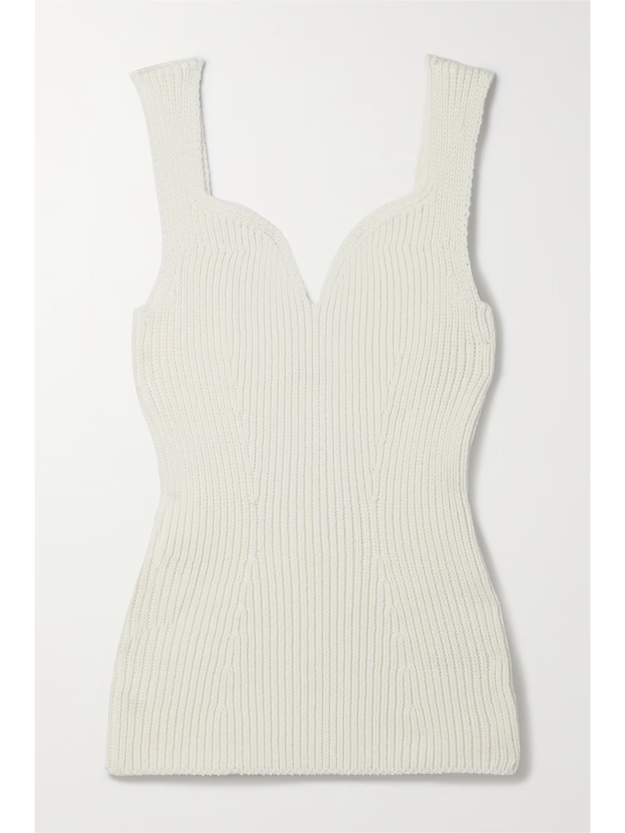 Lanae cutout ribbed cotton-blend top | NET-A-PORTER (US)