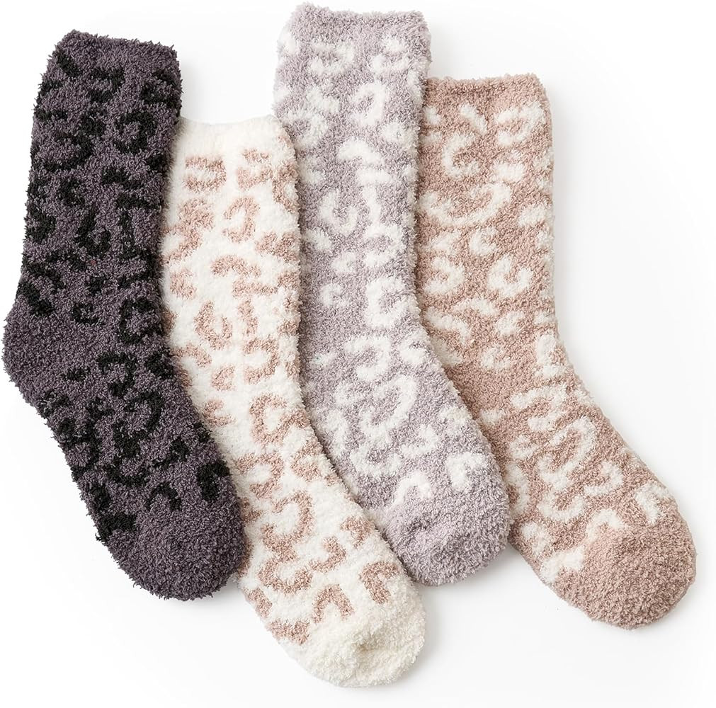 Snuggle Sac Warm Fuzzy Socks Christmas Socks for Women Super Soft Cozy Winter Slipper Socks Set B... | Amazon (US)