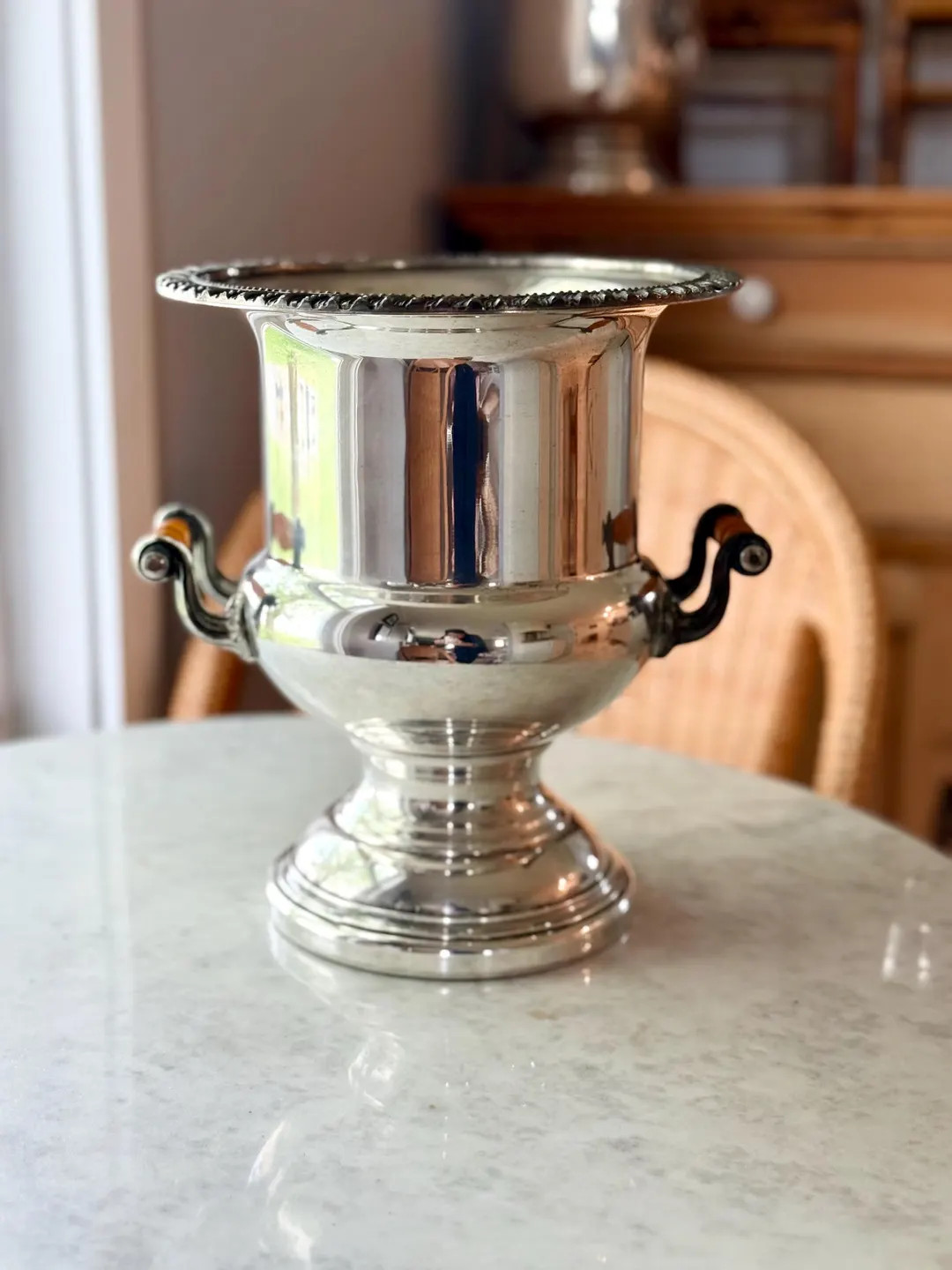Vintage Silverplate Champagne Bucket with Bakelite Style Handles | Etsy (Global)
