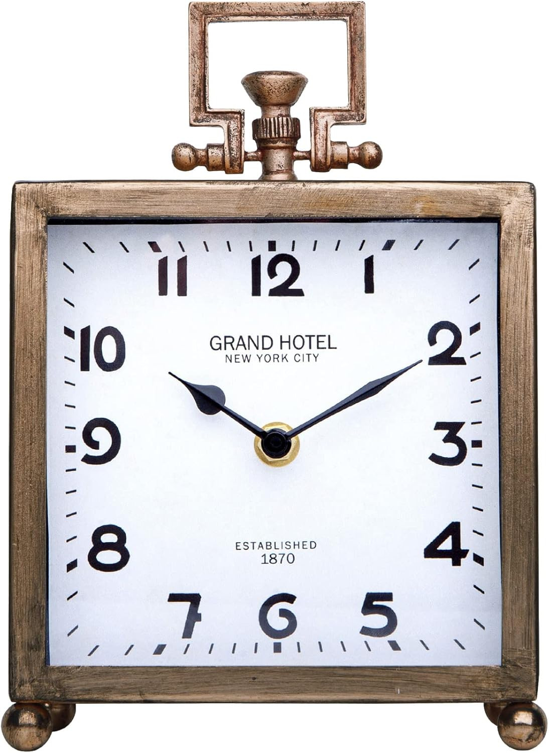 NIKKY HOME Metal Table Clock, Silent Non-Ticking Classic Battery Operated Decorative Mantel Desk ... | Amazon (US)