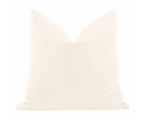 Studio Velvet // Bone Pillow COVER ONLY  off White Velvet  | Etsy | Etsy (US)