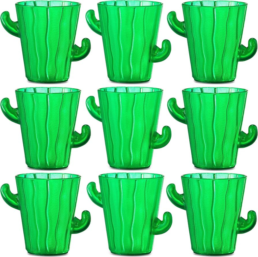 Cactus Plastic Shot Glasses - (Pack of 12) 2-Oz Shot Glasses Funny Cute Novelty Set for Bachelore... | Amazon (US)