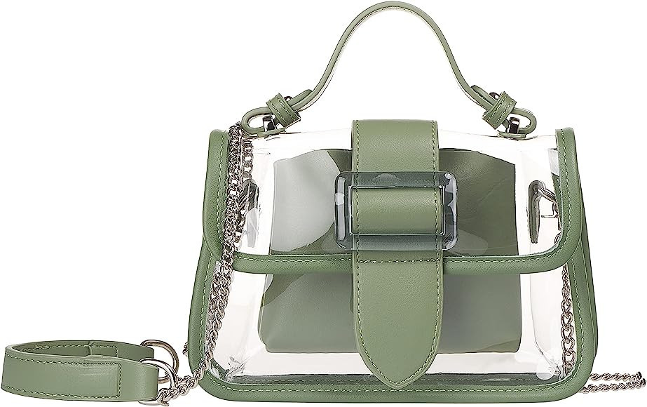 Clear Shoulder Bag Purse 2 in 1 Transparent Crossbody Bag Jelly Handbag | Amazon (US)