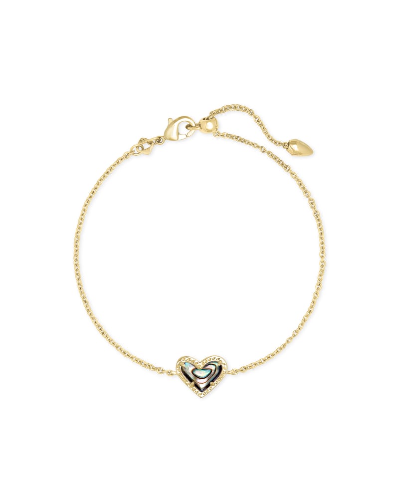 Ari Heart Gold Chain Bracelet in Abalone Shell | Kendra Scott