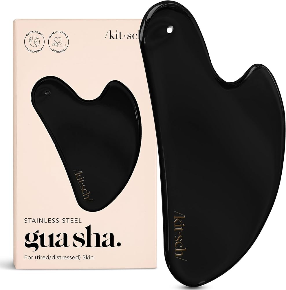 Kitsch Stainless Steel Gua Sha Facial Tools - Lymphatic Drainage Massager for Face & Chin, Jawlin... | Amazon (US)