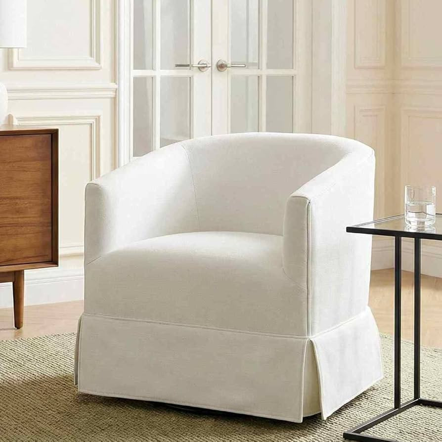 Swivel Accent Chair for Living Room, 360° Upholstered Barrel Swivel Chairs with Skirted Base, Mo... | Amazon (US)
