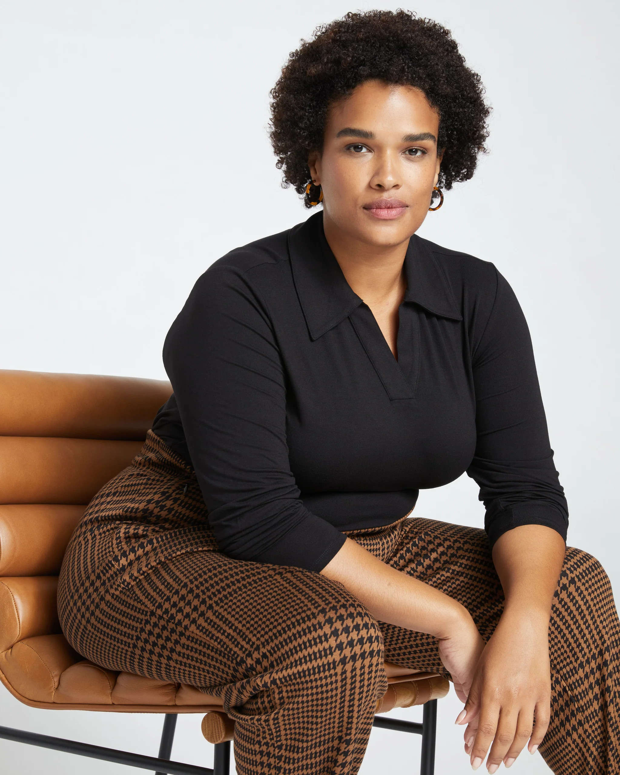 Smart Signature Ponte Pants Long - Autumn Houndstooth Jacquard | Universal Standard