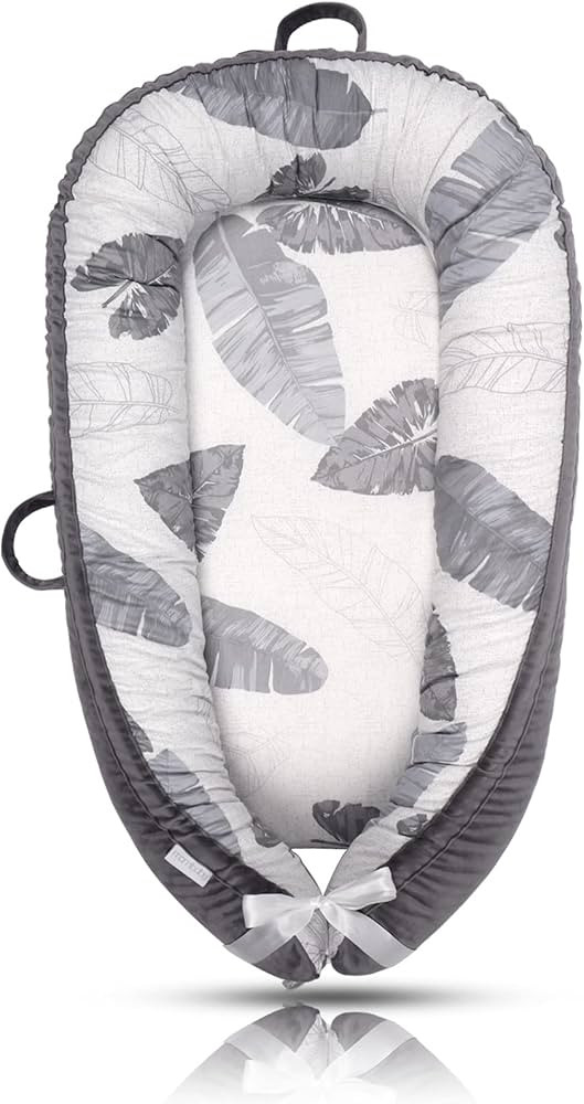 Mamibaby Baby Lounger - Ultra Soft 100% Cotton & Breathable Fiberfill Newborn Lounger, Portable A... | Amazon (US)