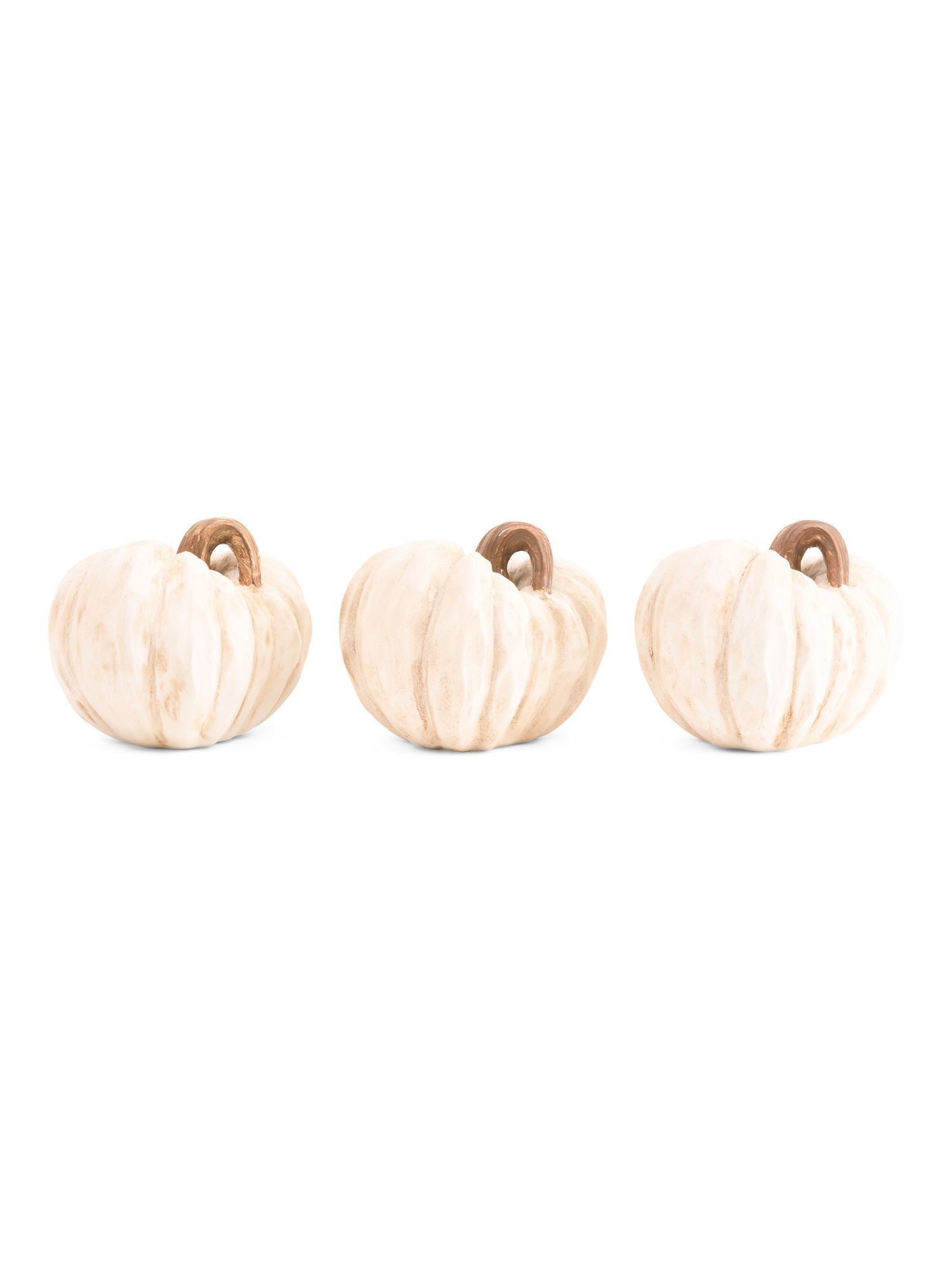 Set Of 3 Resin Pumpkins | TJ Maxx