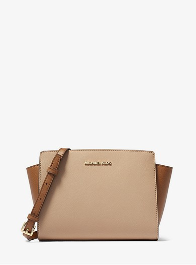Selma Medium Two-Tone Saffiano Leather Crossbody Bag | Michael Kors US
