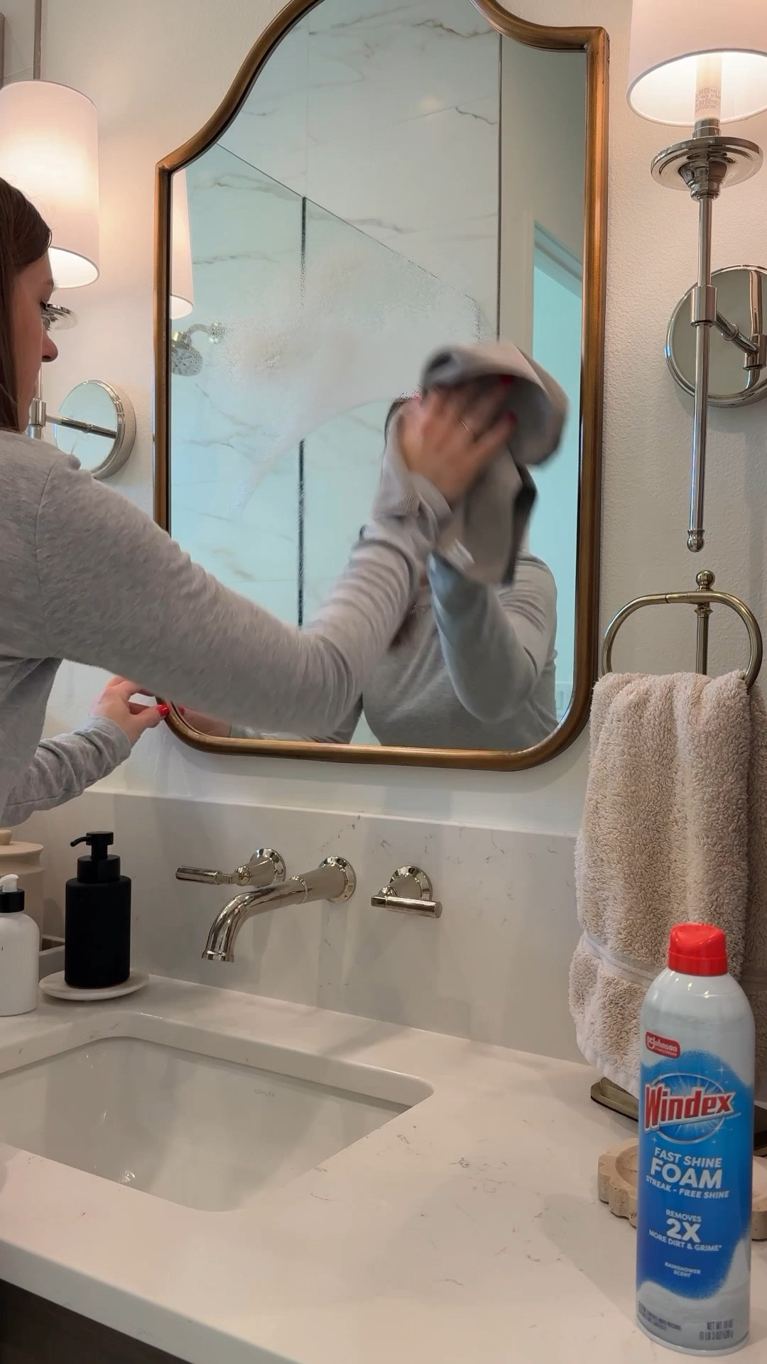 #ad Sunday morning reset with me! There’s no better feeling than a clean home and I love starting off the week with a spotless bedroom and bathroom. I recently picked up @Windex Foam cleaner from @Target and it’s quickly become a cleaning staple in our home. 

Not only does the new foam formula provide a streak-free shine, Windex Foam cleans faster and easier so I can spend my extra time doing the things I really enjoy (aka not cleaning). 

Follow @frengpartyof6 for more home finds!

#Windex #WindexFoam #CleanTok #TargetPartner #Target 


#LTKHome #LTKFindsUnder50