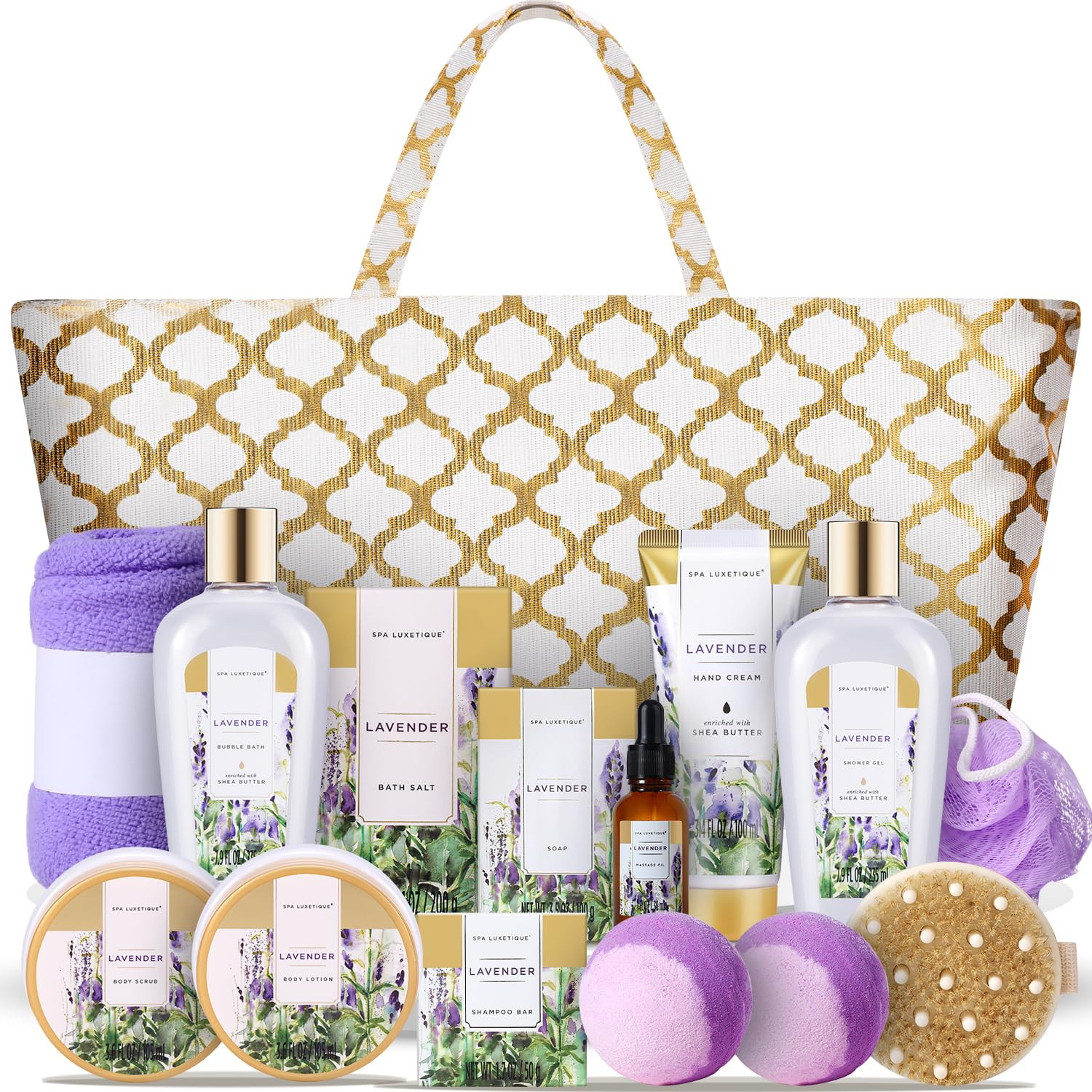 Gift Baskets for Women Spa Gift Baskets Spa Luxetique Tote Bag for Her Bath Sets | Amazon (US)