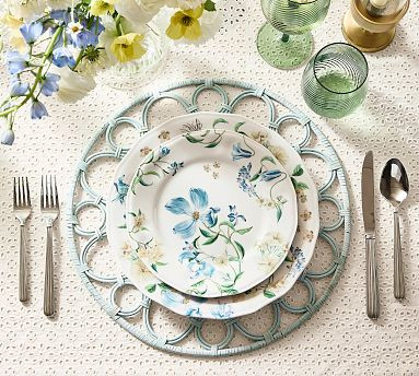Monique Lhuillier Summer Blossom Outdoor Melamine Salad Plates - Set of 4 | Pottery Barn (US)