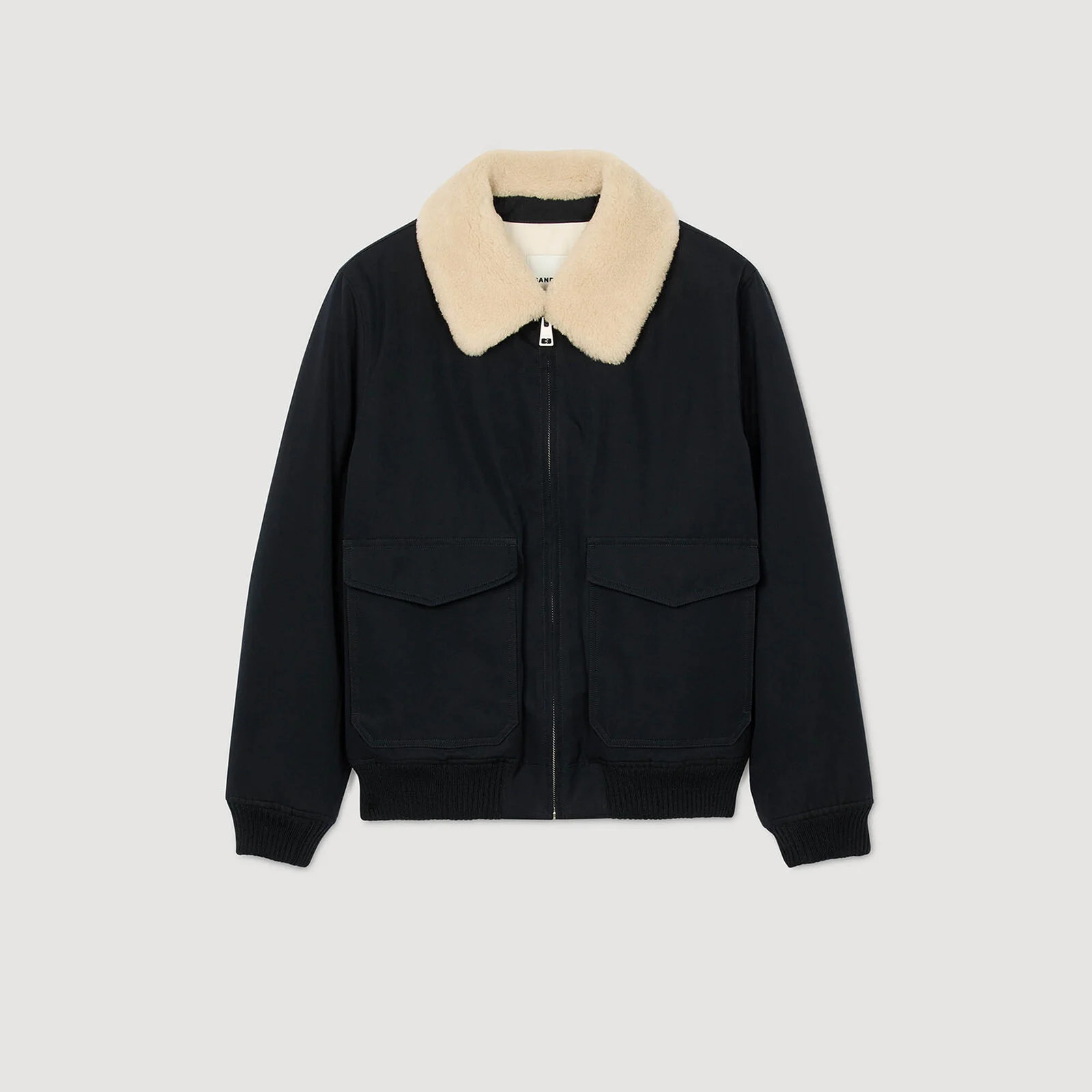Removable collar aviator jacket | Sandro US | Sandro-Paris US