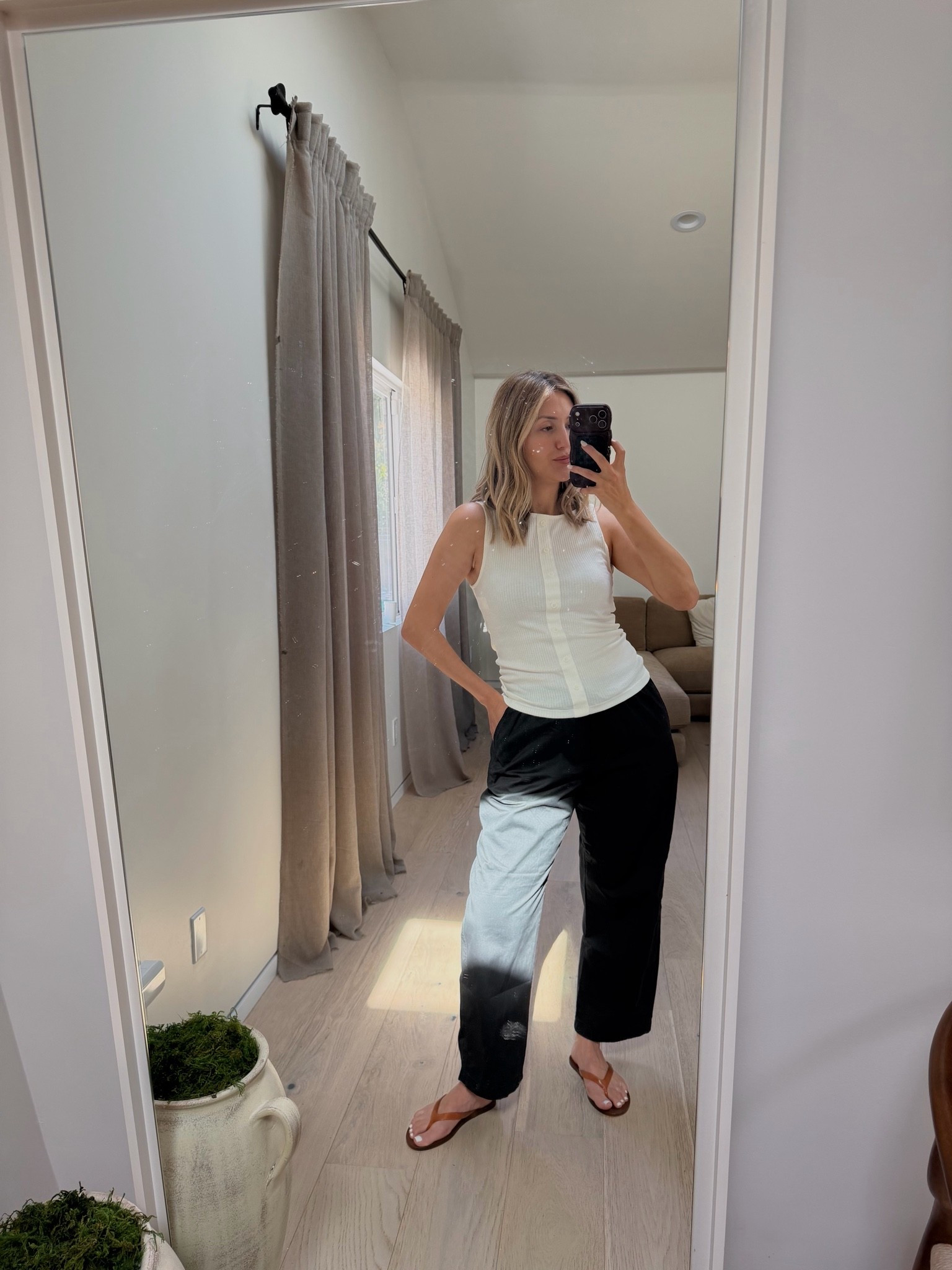If it’s one pair of pants I’ve made you buy, let it be these!!! The perfect everyday comfortable pants!!! I’m ordering more colors for sure. And it’s on major sale! They’re cotton, have pockets, drawstring, and barrel style but nothing overwhelming. 
Wearing M, regular length 

Top is amazing too! Wearing small. 

Jelly Sandals, TTS OR SIZE UP if in between sizes 

Everyday outfit 
Errands outfit 
Play date outfit 
Mom on the go outfit
Fourth of July sale

#LTKootd #LTKmomlife #LTKSaleAlert