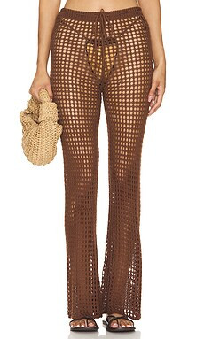 superdown Elektra Crochet Pant in Chocolate Brown from Revolve.com | Revolve Clothing (Global)