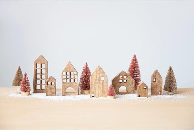 Creative Co-Op Mango Wood Houses, Set of 7 | Amazon (US)