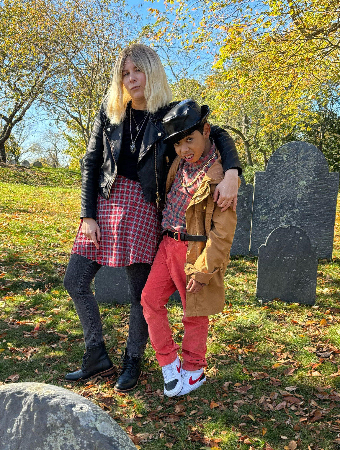 “I’m Jay and this is Ernie.” “How many times do I got to tell you, my name ain’t Ernie no more. It’s ICE”

Mother and son Hocus Pocus Halloween costume 🎃

We took these photos in Old Burial Hill Cemetery which is the same as the original movie! 

#LTKHalloween 

#LTKkids #LTKfamily