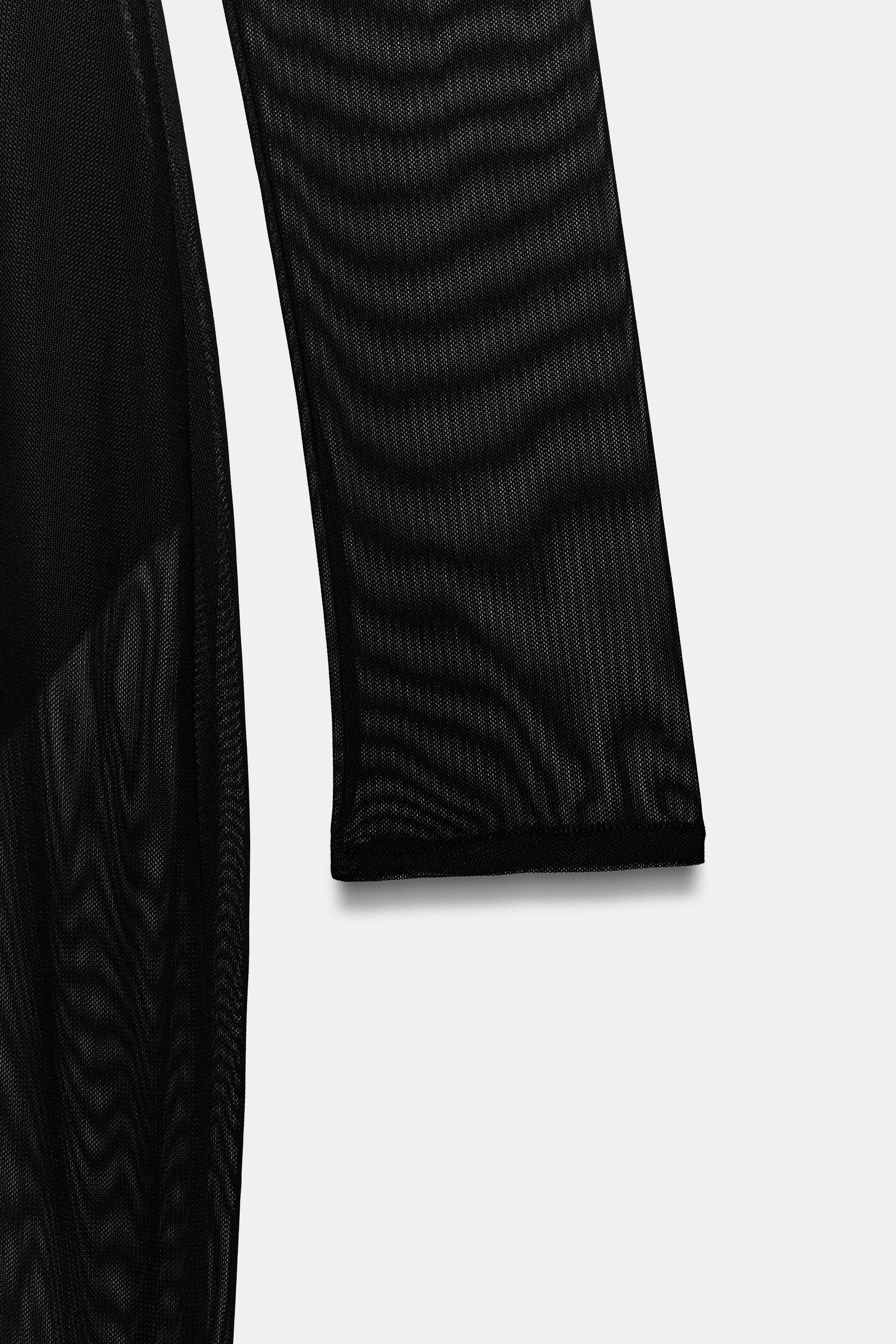 SEMI-SHEER BODYSUIT DRESS | Zara US
