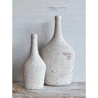 Rustic Vase Set Of 2, Hand Painted Jug, Minimalist Vase, Large White Stone Textured Pottery, White W | Etsy (CAD)