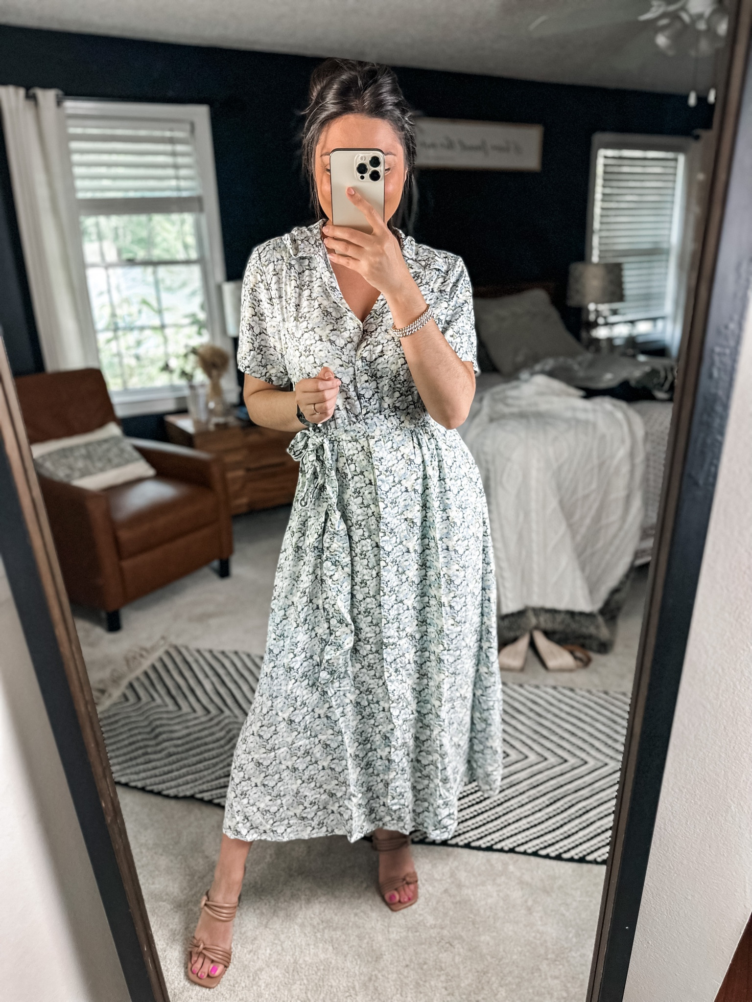 tie belt shirt dress Short Laine Tie Front Long Dress Light Denim