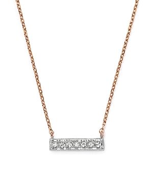 Dana Rebecca Designs 14K White & Rose Gold Sylvie Rose Mini Bar Necklace with Diamonds | Bloomingdale's (US)