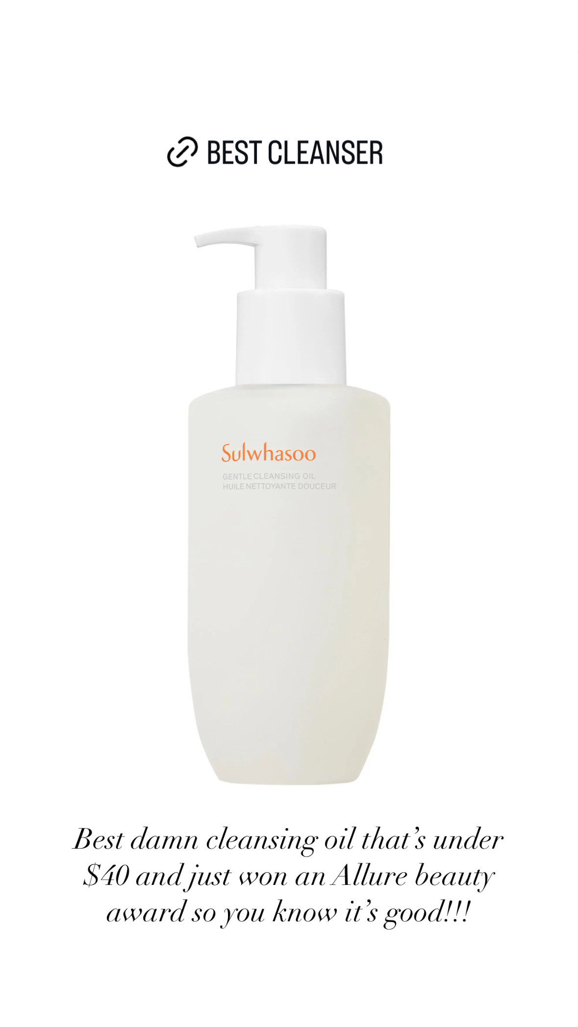 My absolutely favorite face cleanser that also just won an Allure beauty award! Sulwhasoo cleanser, beauty, makeup, face, skincare. 

#LTKFindsUnder50 #LTKBeauty #LTKSeasonal