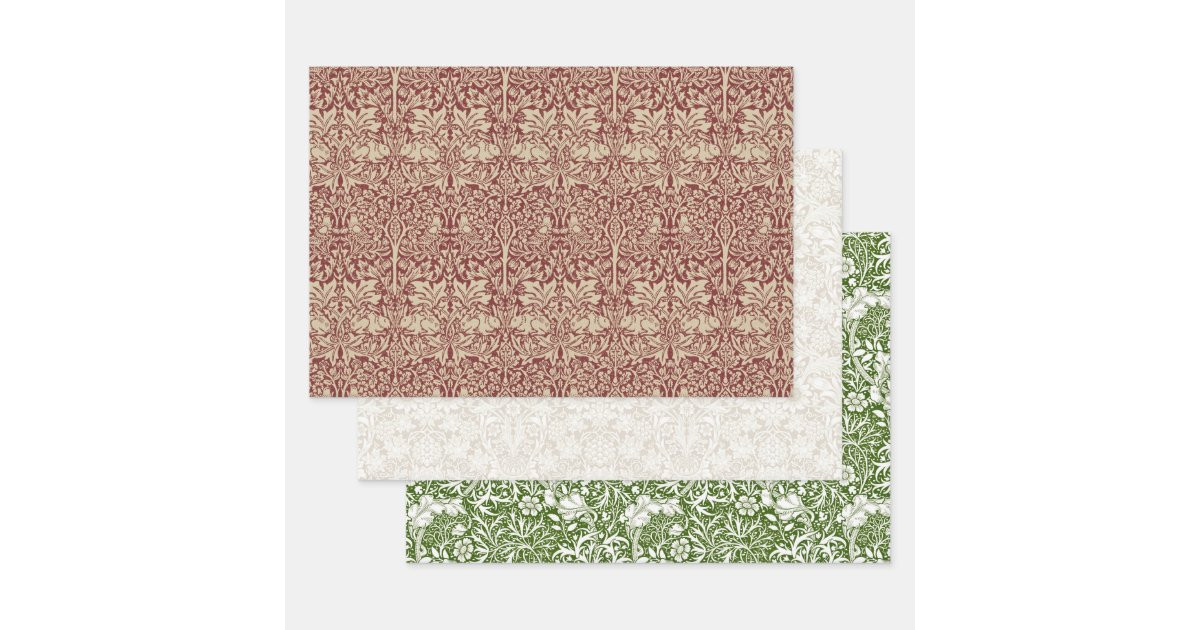 ARTS AND CRAFTS CHRISTMAS - WILLIAM MORRIS WRAPPING PAPER SHEETS | Zazzle | Zazzle
